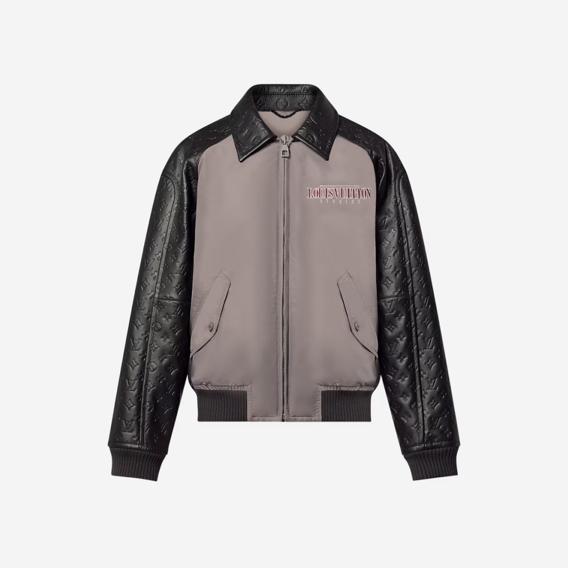 Louis Vuitton Leather and Nylon Blouson Dark Grey 상세 이미지 1