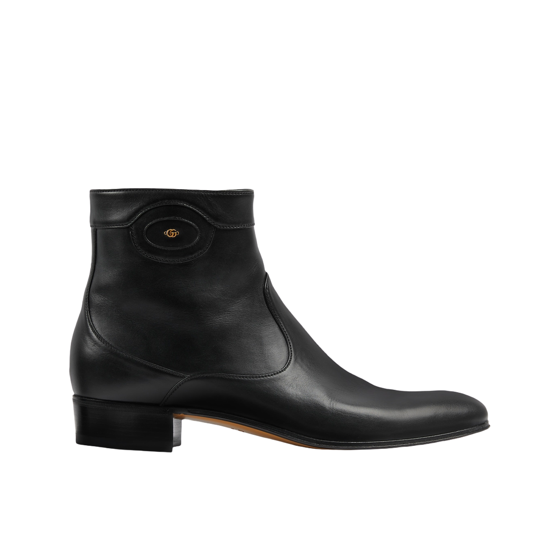 구찌 앵클 부츠 더블 G 블랙 레더(Gucci Ankle Boot with Double G Black Leather) - 1