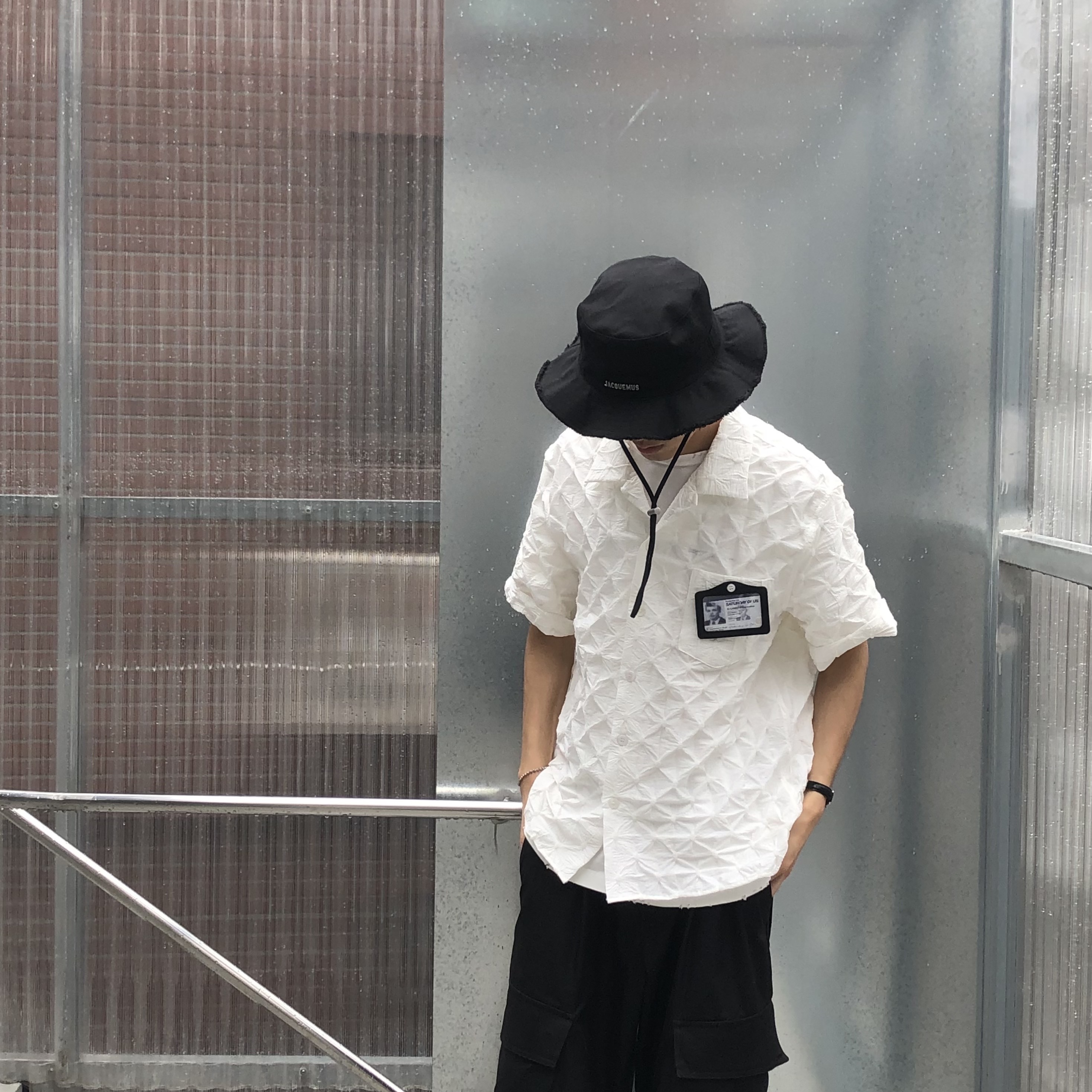 Jacquemus Le Bob Artichaut Bucket Hat Black 착용 스타일