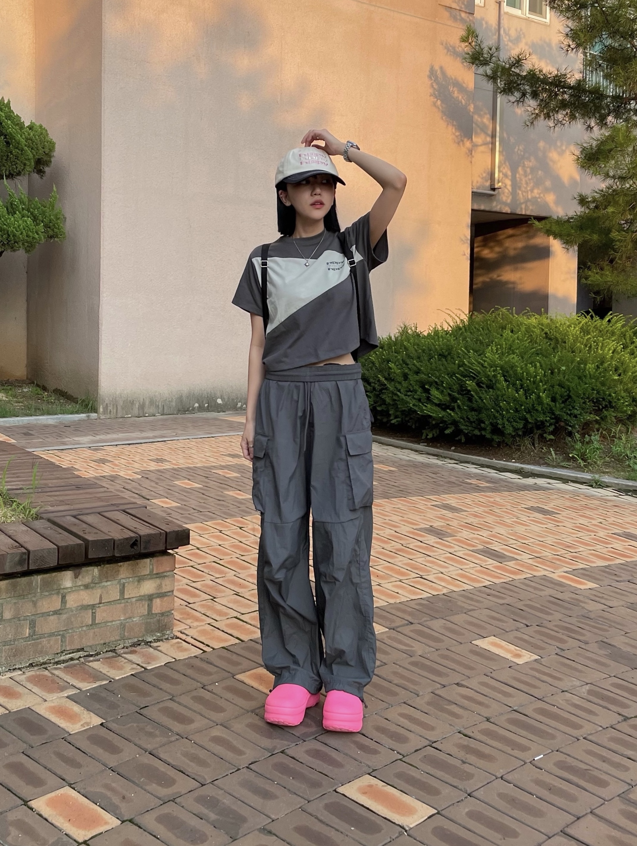 (W) Adidas Adifom Stan Smith Mule Lucid Pink 착용 스타일 - 4