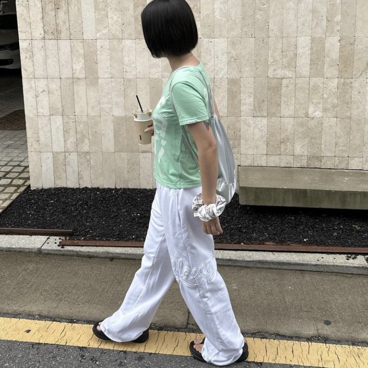 Safarispot Women 1/2 Tags Ticketing Tee Mint 착용 스타일 - 2