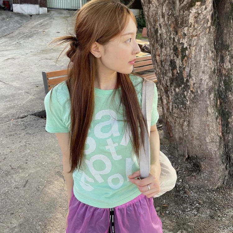 Safarispot Women 1/2 Tags Ticketing Tee Mint 착용 스타일 - 2