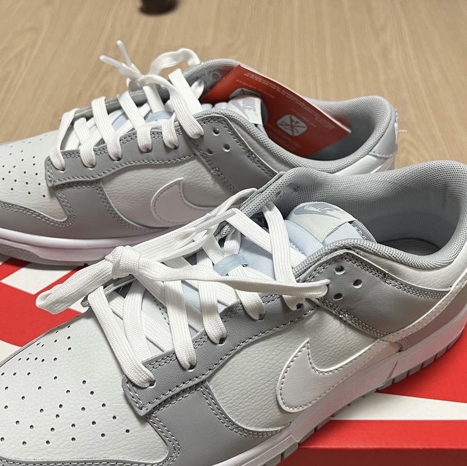 Nike Dunk Low Retro Wolf Grey 착용 스타일 - 1