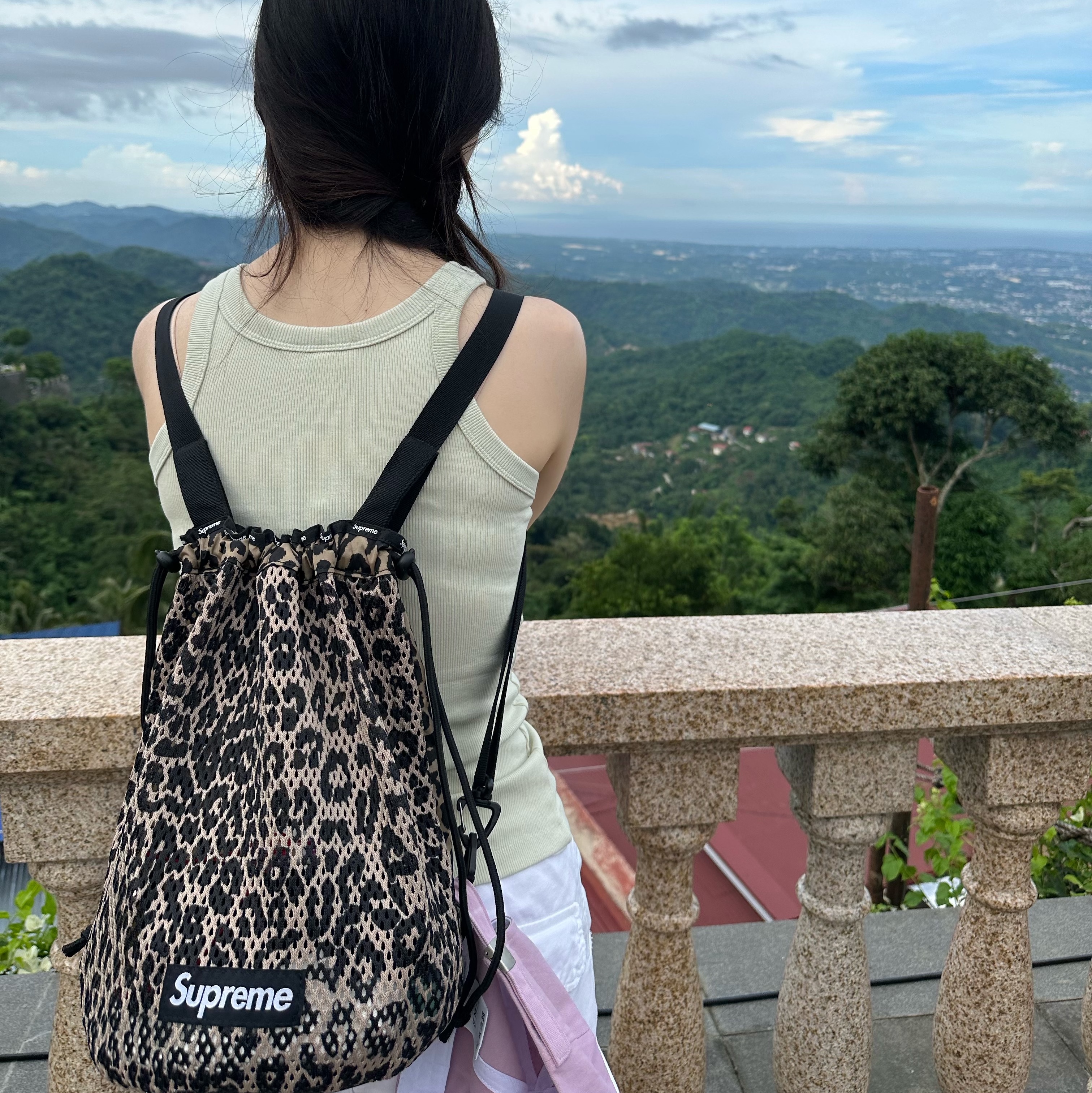 Supreme Mesh Small Backpack Leopard - 23SS 착용 스타일 - 1