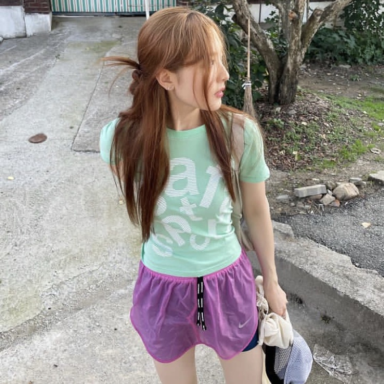 Safarispot Women 1/2 Tags Ticketing Tee Mint 착용 스타일 - 1
