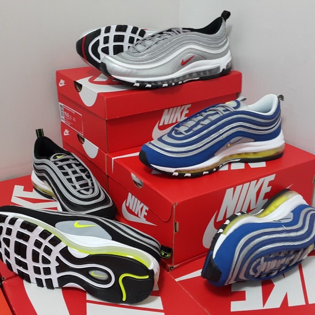 Nike Air Max 97 OG Royal Neon, Nike Air Max 97 OG Black Volt Asia 착용 스타일