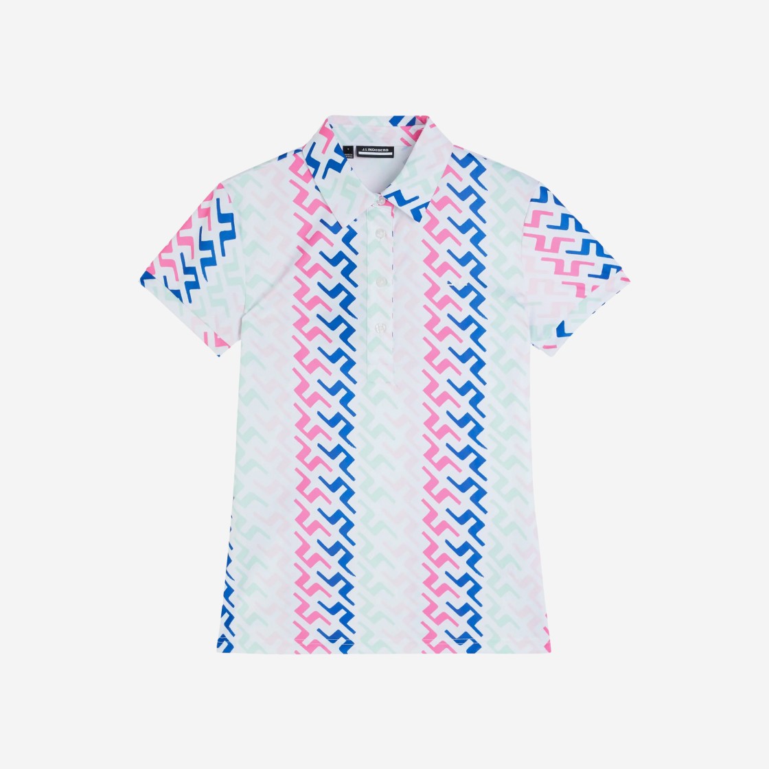 (W) J.Lindeberg Hailey Print Polo Pink Painted Bridge 상세 이미지 1