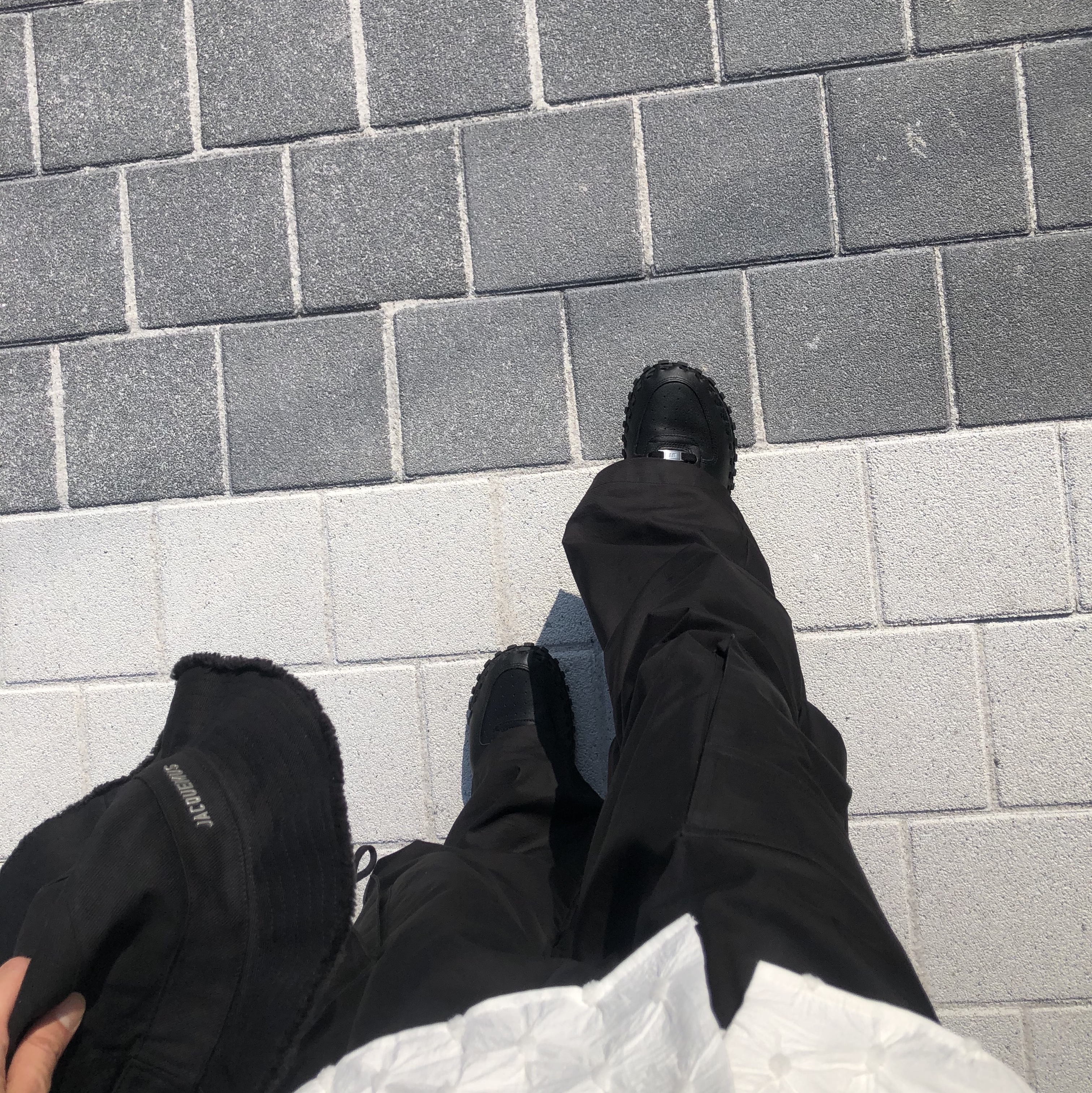 Nike x Jacquemus J Force 1 Low LX SP Black 착용 스타일
