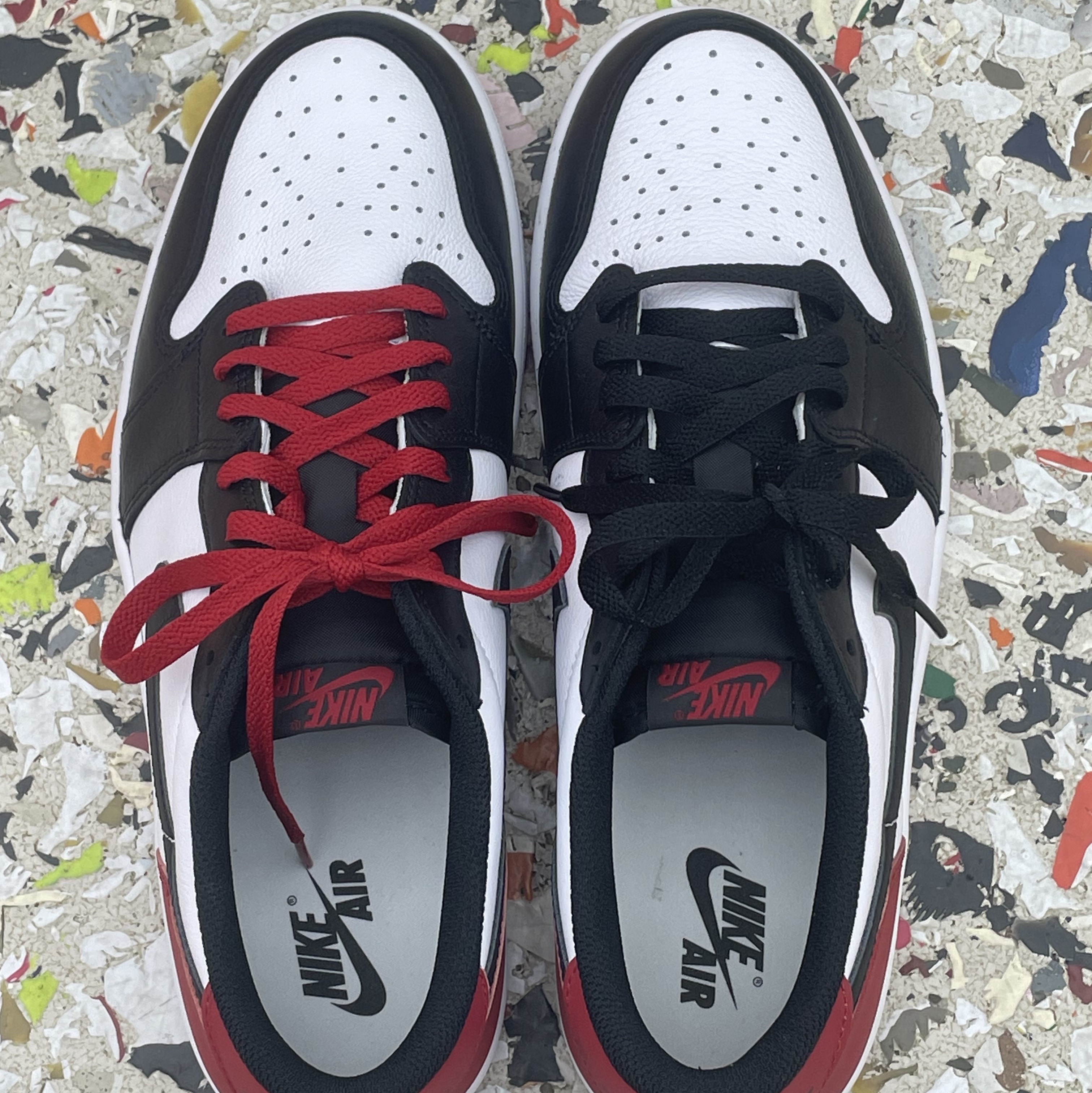 Jordan 1 Retro Low OG Black Toe 착용 스타일 - 3