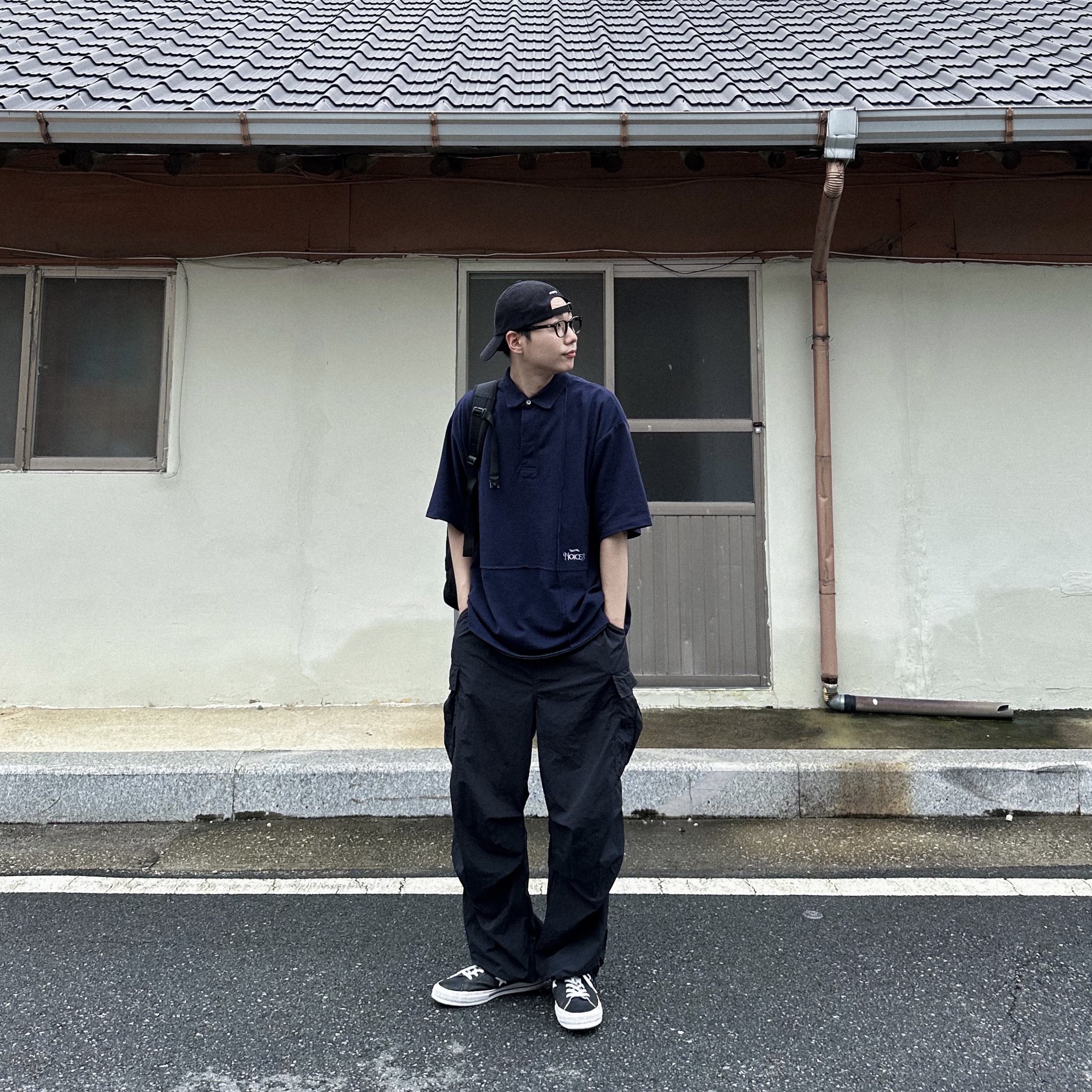 Converse x Stussy One Star Ox Black 착용 스타일
