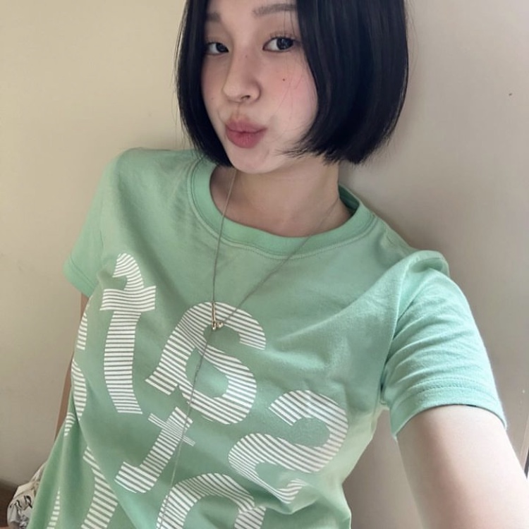 Safarispot Women 1/2 Tags Ticketing Tee Mint 착용 스타일 - 1