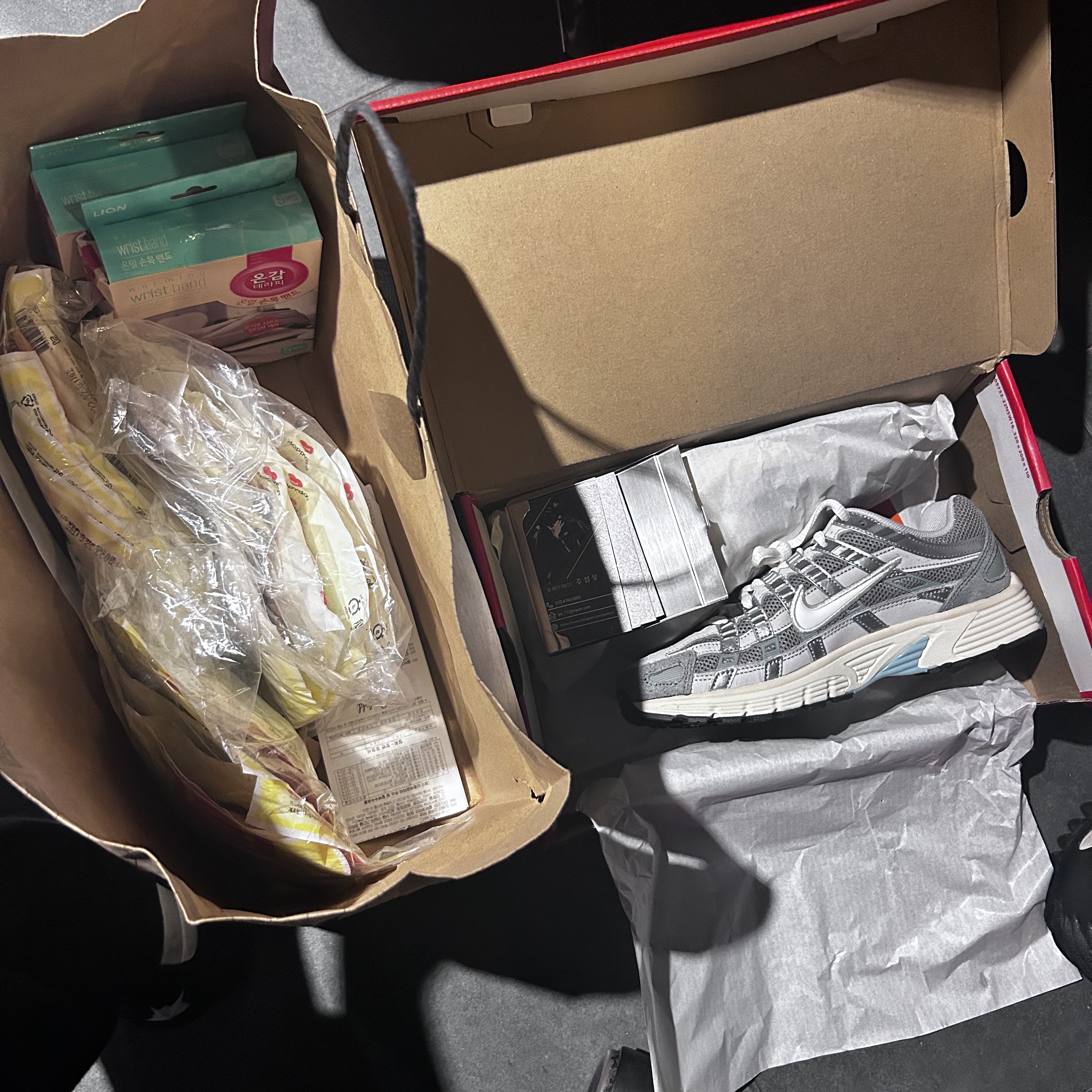 Nike P-6000 Flat Pewter Light Iron Ore 착용 스타일