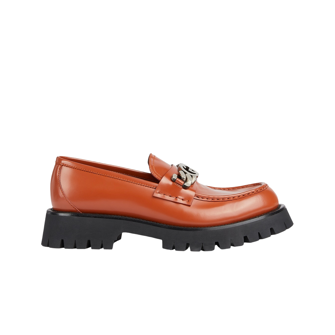 구찌 로퍼 인터로킹 G 브라운 레더(Gucci Loafer with Interlocking G Brown Leather) - 1