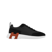 (W) Hermes Bouncing Sneakers Parachute Fabric Suede Goatskin & Noir