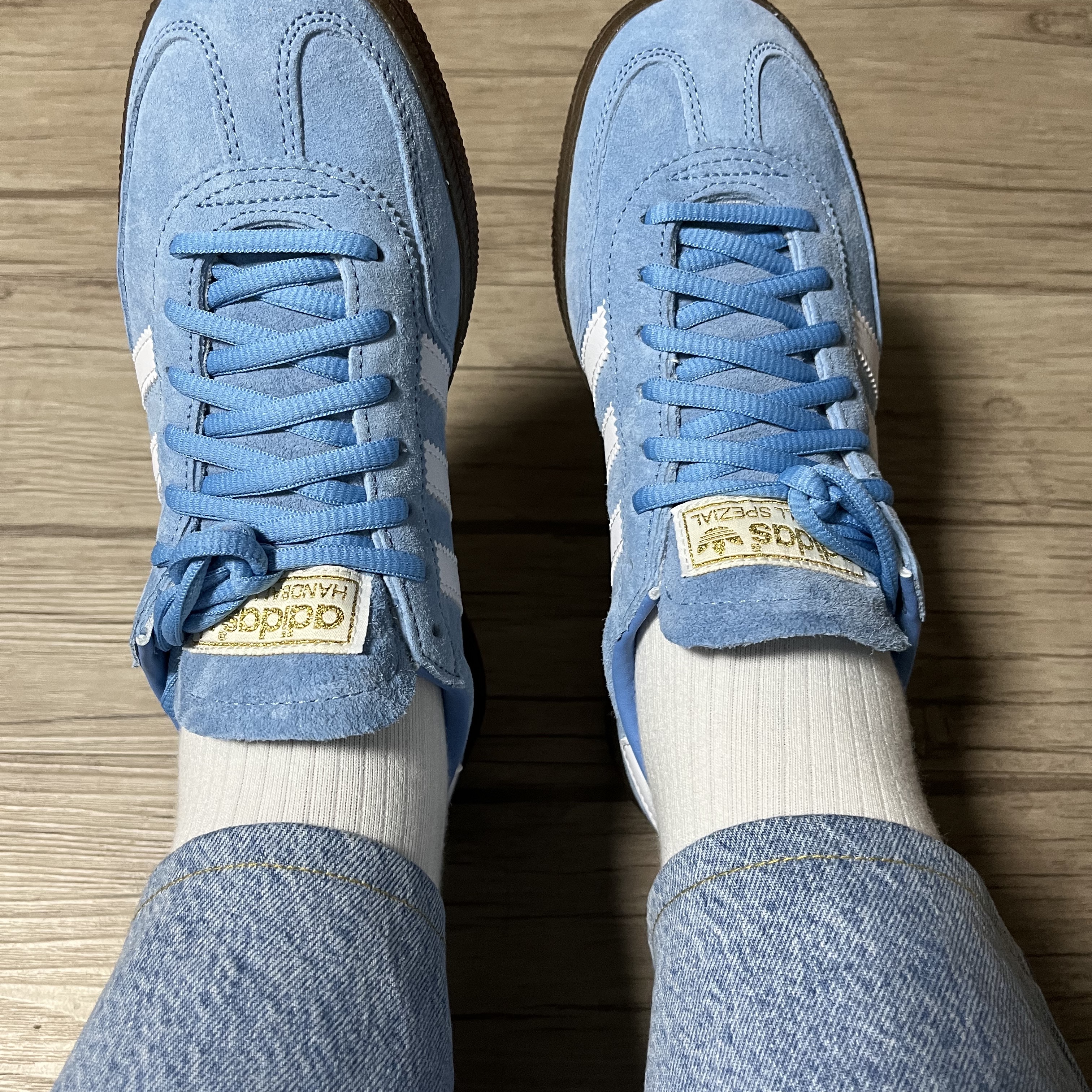 Adidas Spezial Handball Light Blue 착용 스타일 - 2