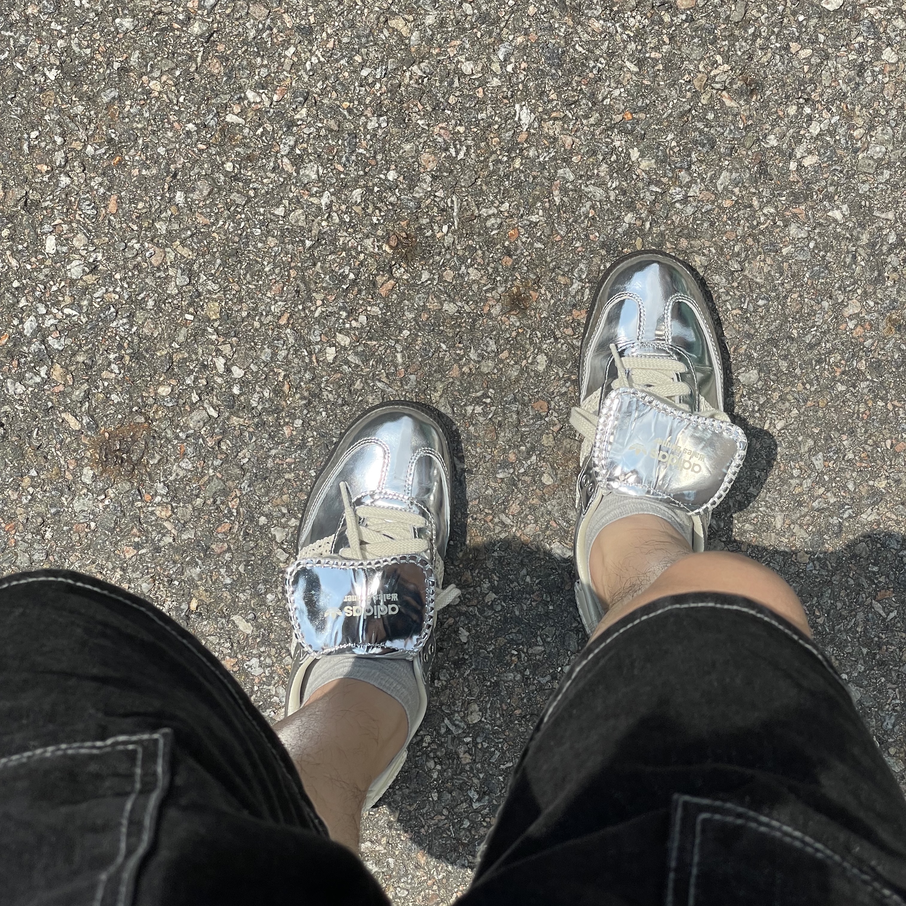 Adidas x Wales Bonner Samba Silver Metallic 착용 스타일