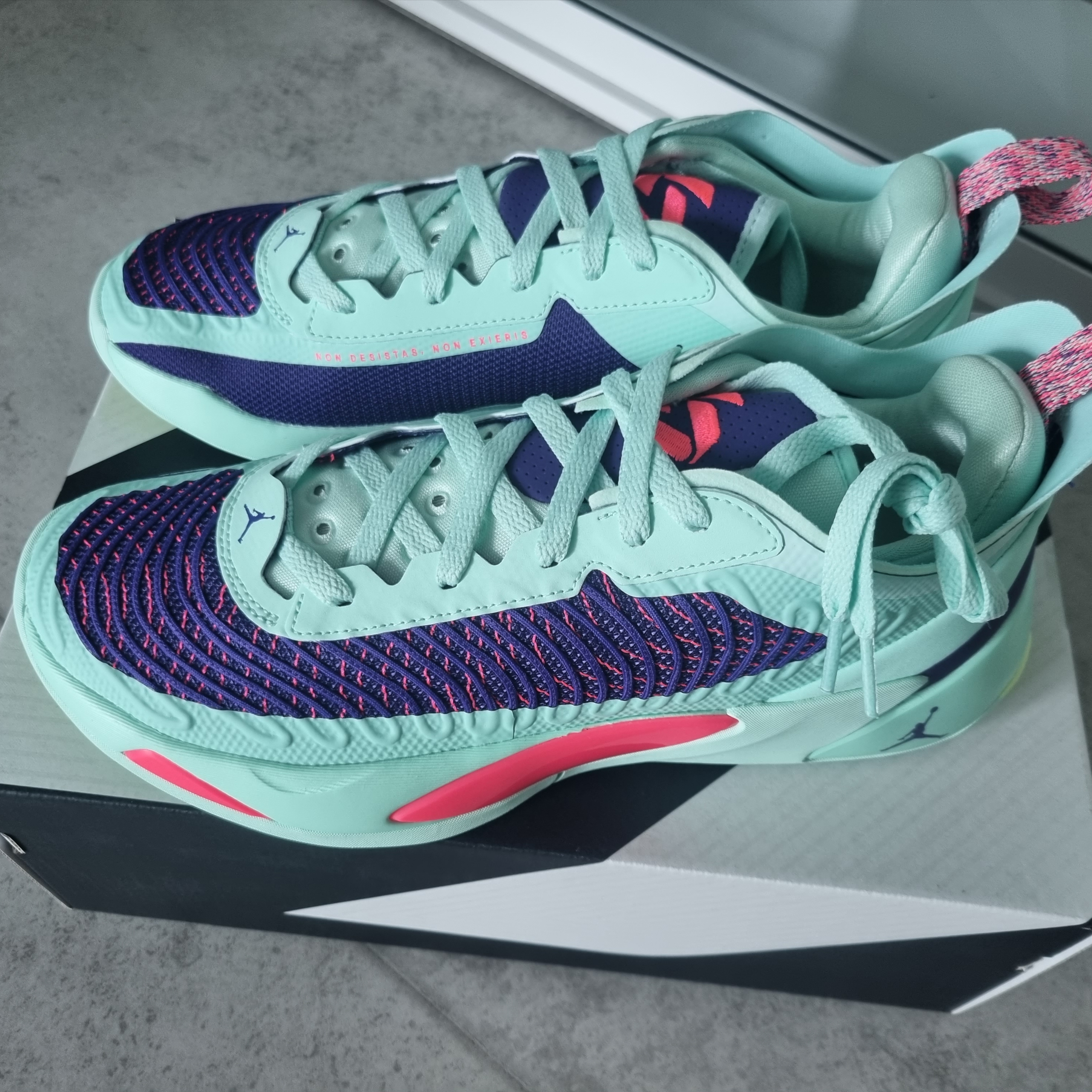 Jordan Luka 1 PF Mint Foam Racer Pink 착용 스타일
