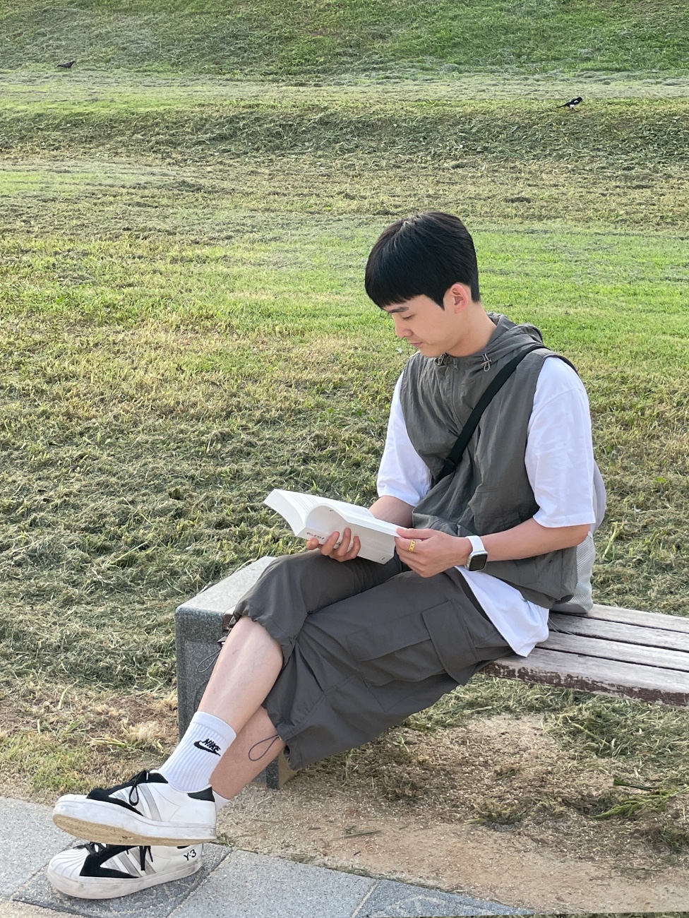 Y-3 Yohji Star White 착용 스타일 - 3