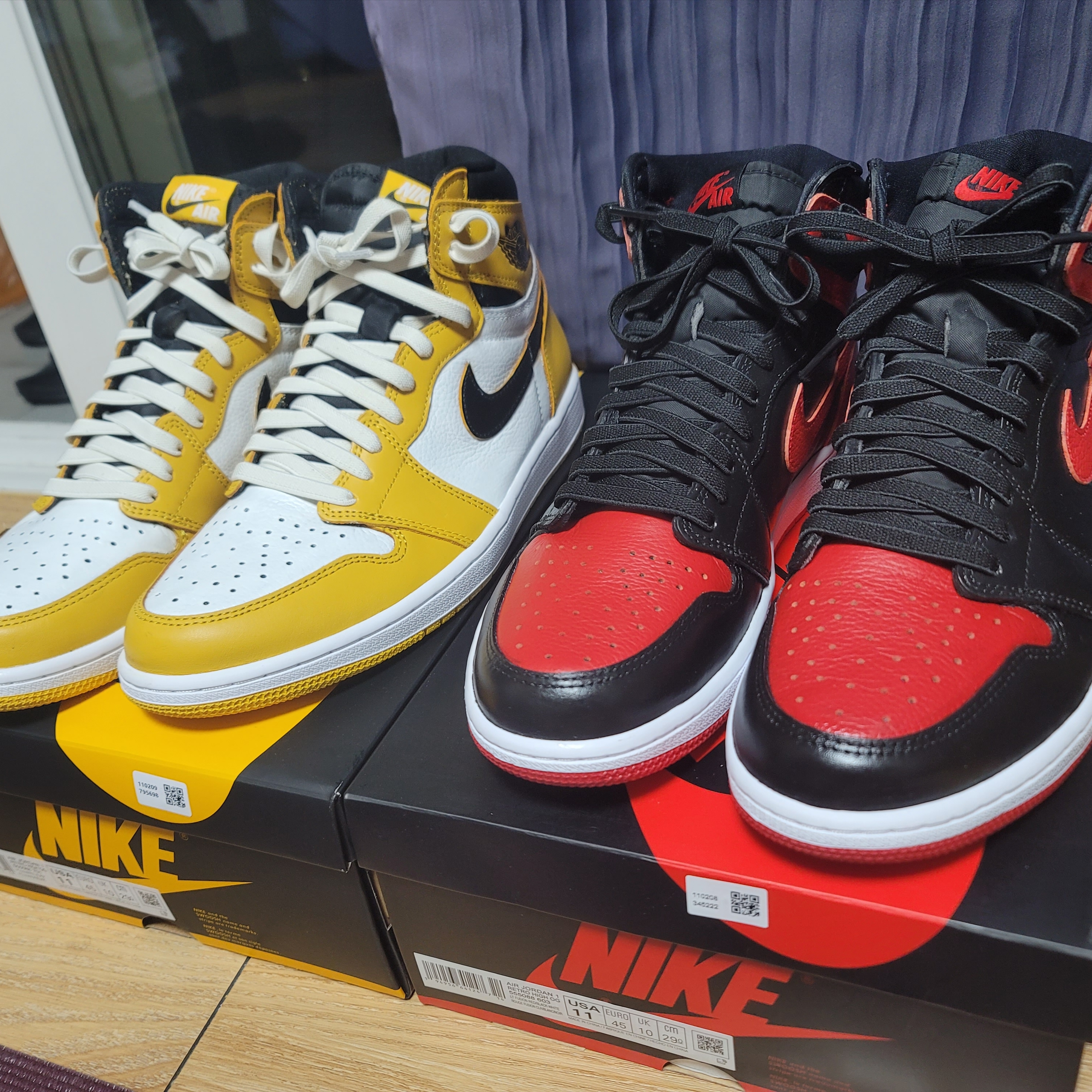 Jordan 1 Retro High OG Pollen, Jordan 1 Retro High OG Heritage 착용 스타일