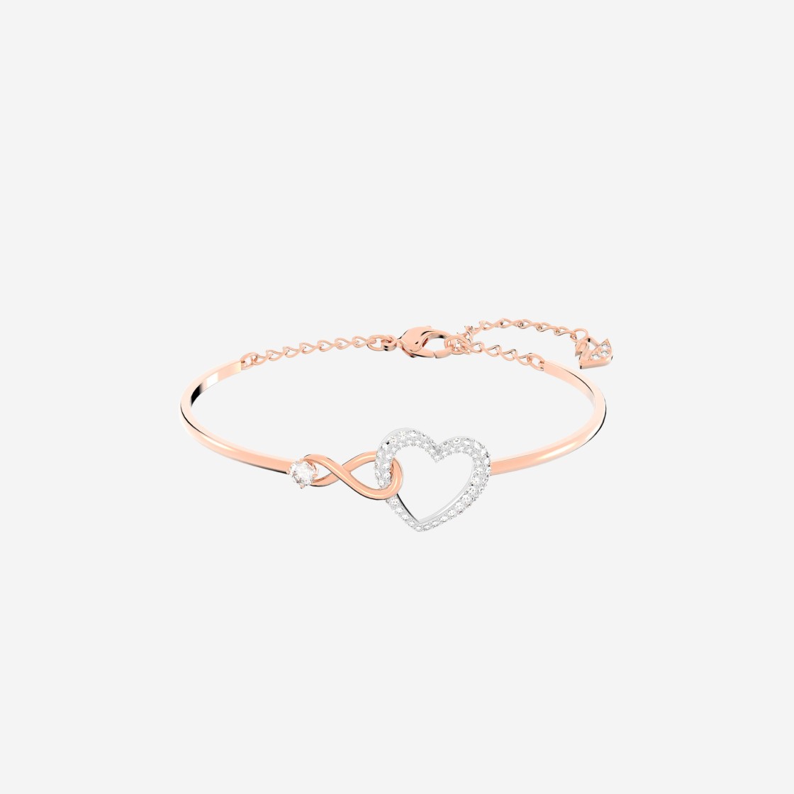 (W) Swarovski Infinity Bangle White Mix Metal 상세 이미지 1