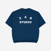 IAB Studio Heavy Short Sleeve Sweatshirt Navy - 23FW