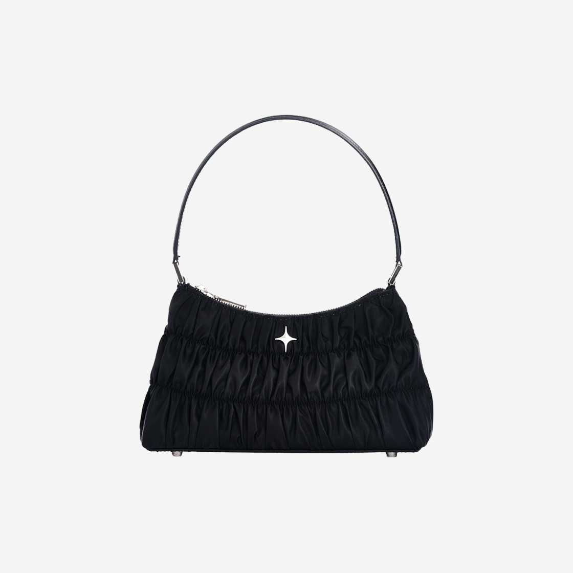 포어필 우먼 스파클 스타 셔링 호보 백 블랙(For Appeal Women Sparkle Star Shirring Hobo Bag Black)