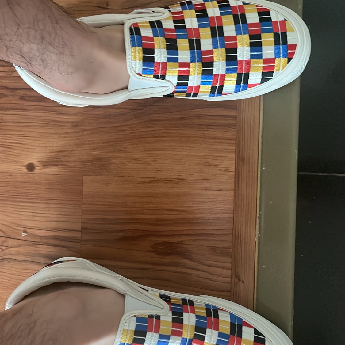 Vans Vault x Casestudy Classic Slip-On LX Marshmallow Multi 착용 스타일 - 3
