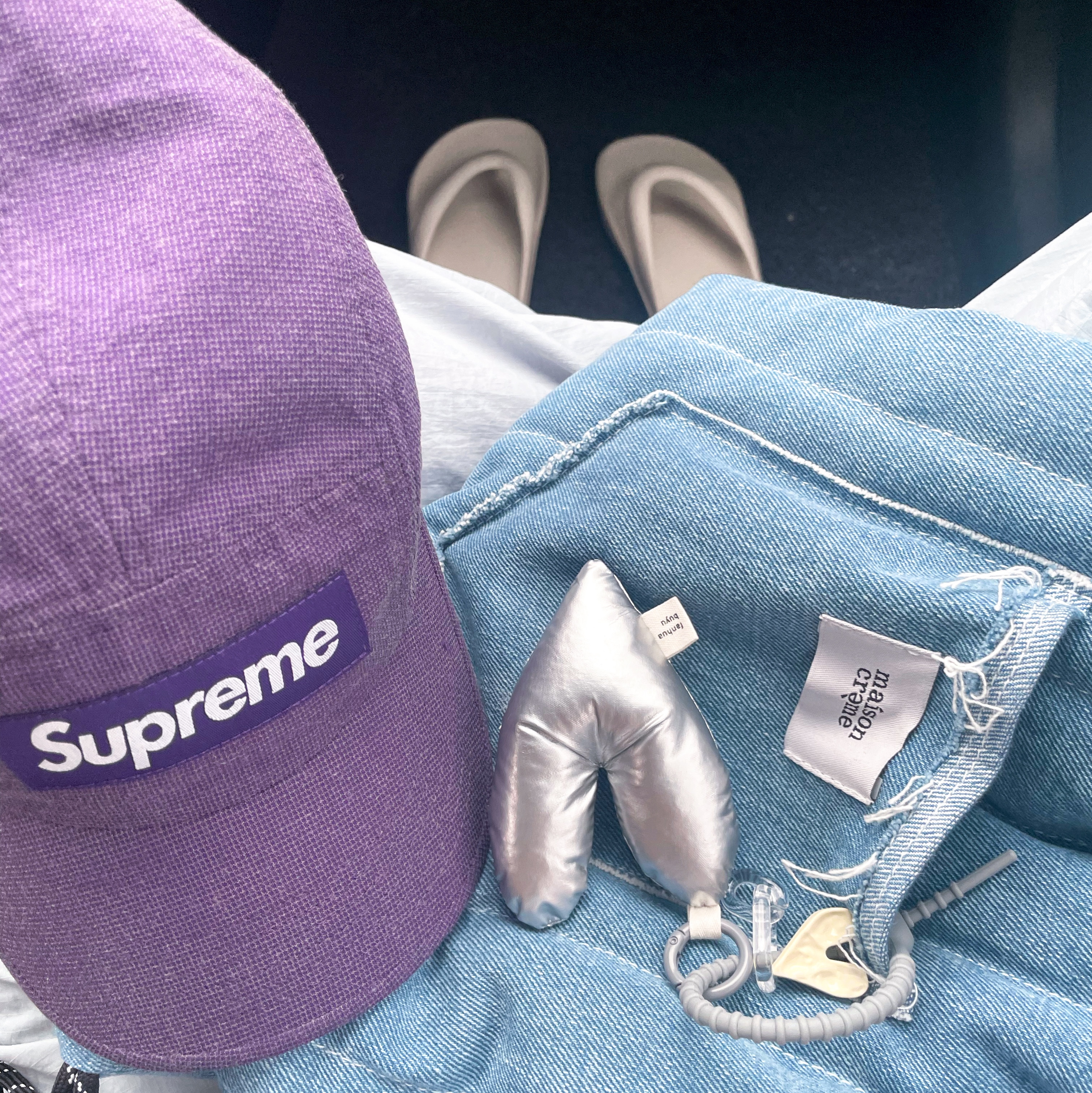 Supreme Kevlar Camp Cap Purple - 23SS 착용 스타일