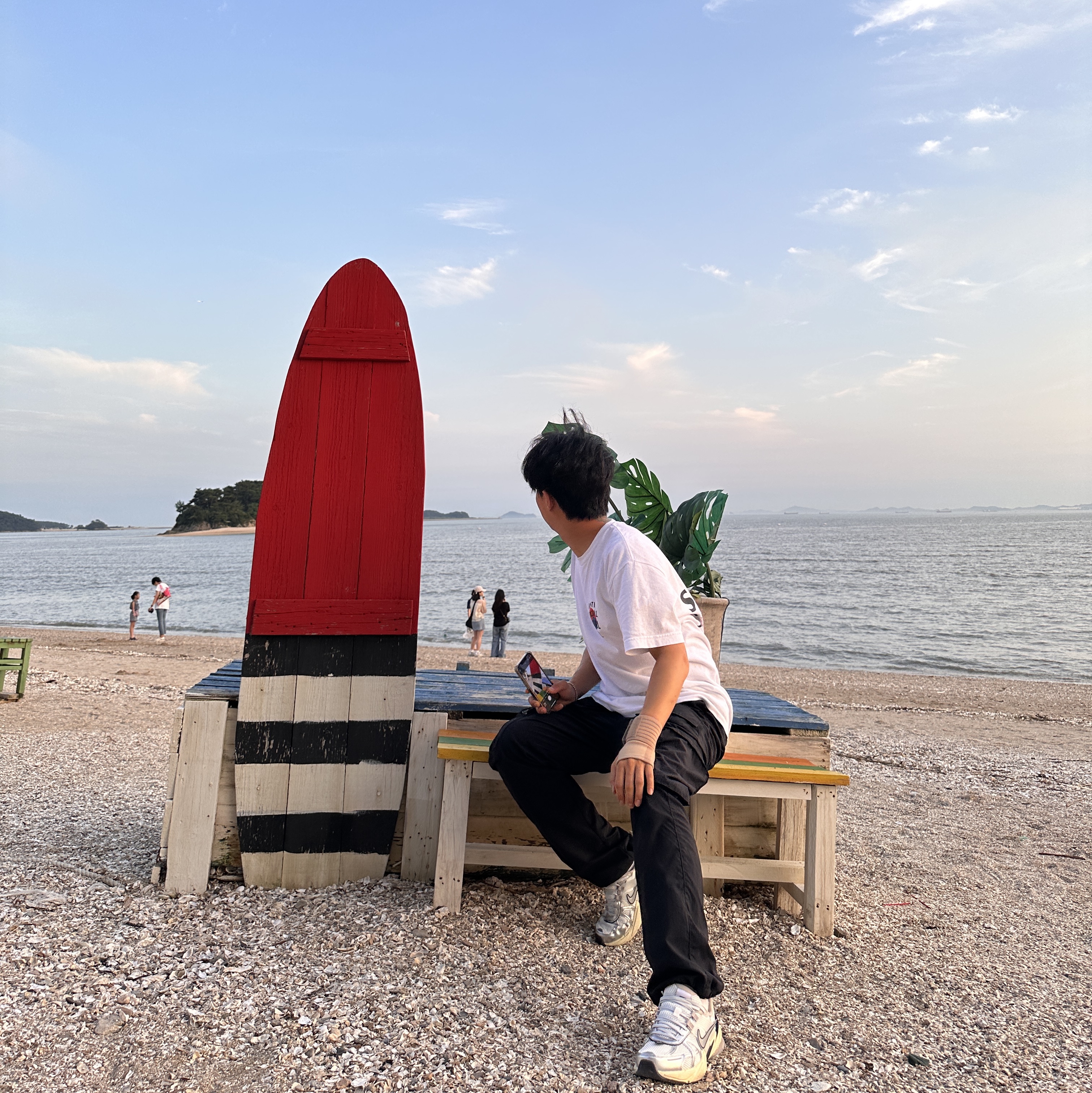 Nike V2K Run Summit White Metallic Silver, Anti Social Social Club x Casestudy Korean Flag T-Shirt White 착용 스타일 - 2