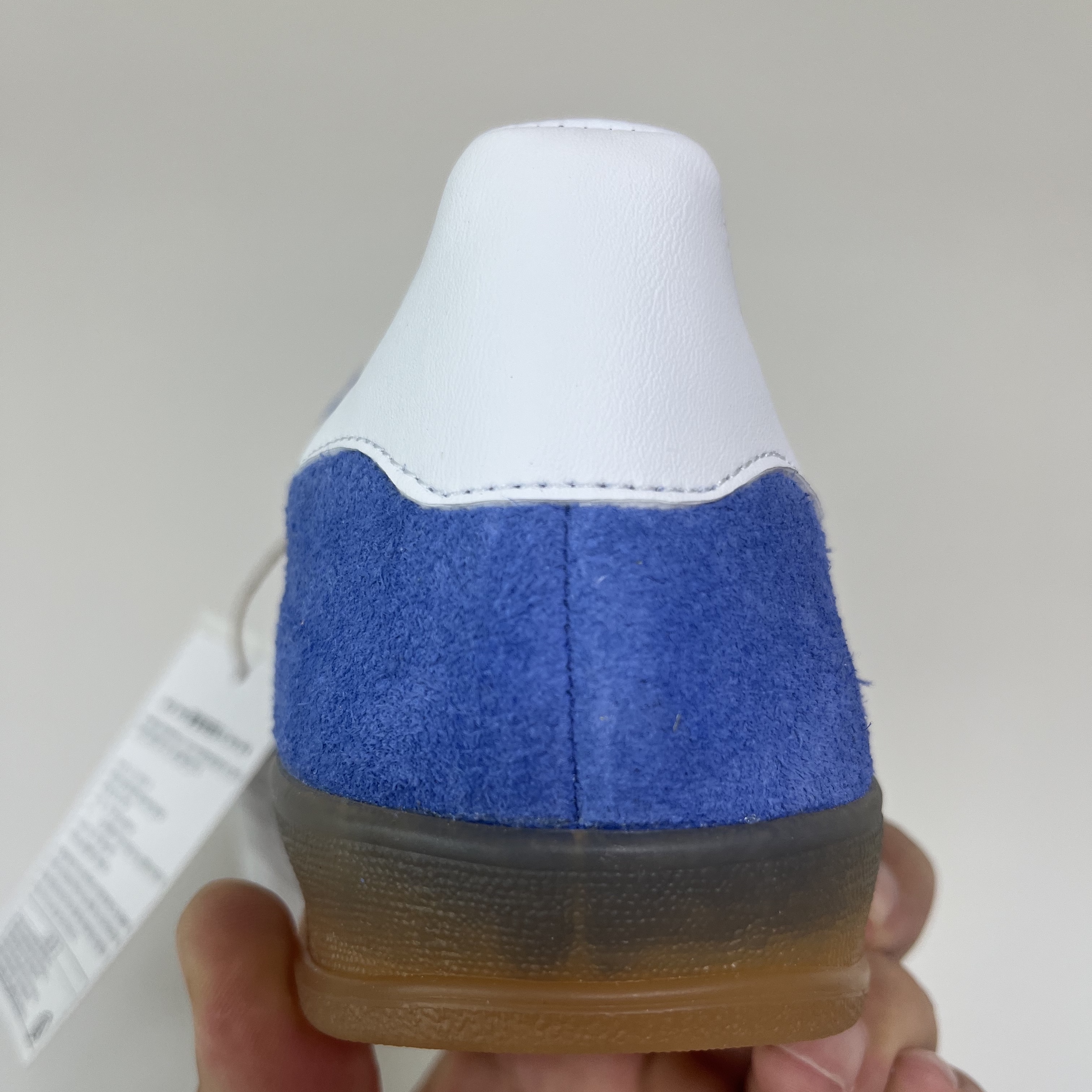 (W) Adidas Gazelle Indoor Blue Fusion Cloud White 착용 스타일 - 3