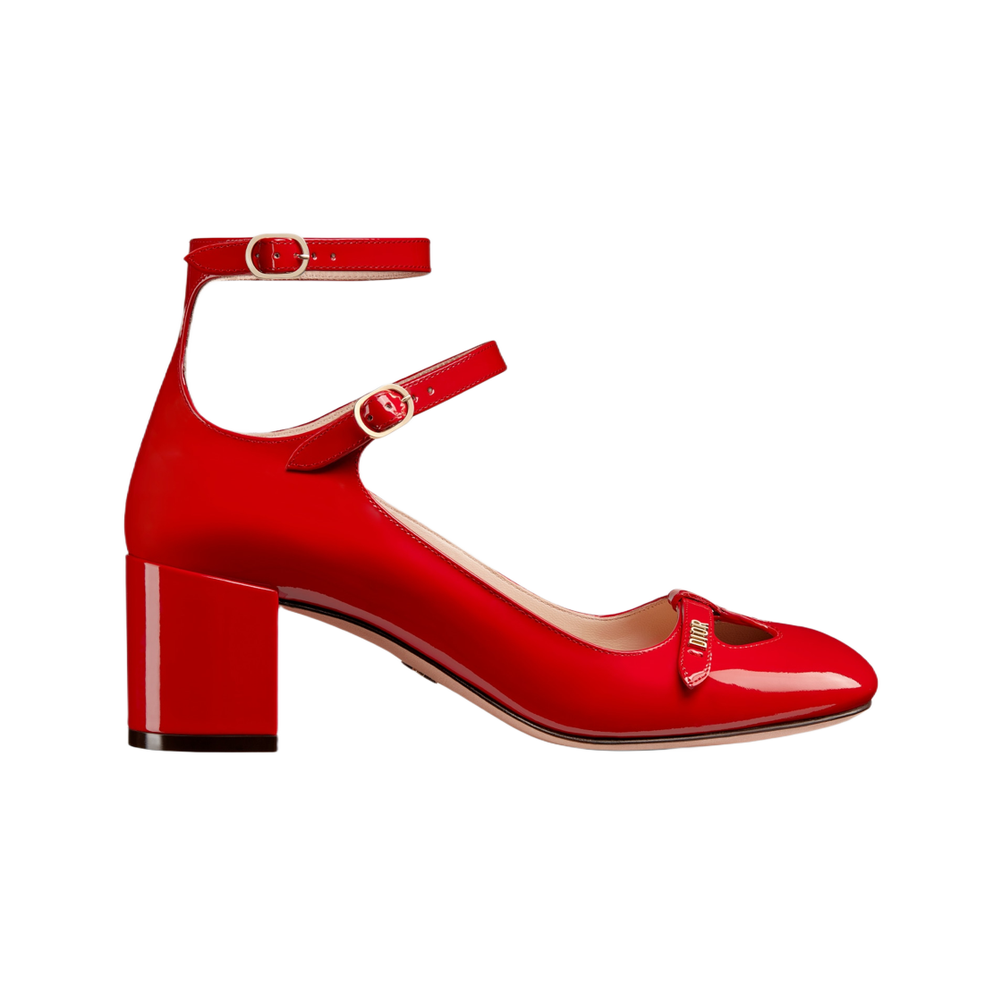 (W) 디올 에임 디올 펌프 레드 페이턴트 카프스킨((W) Dior Aime Dior Pump Red Patent Calfskin) - 1