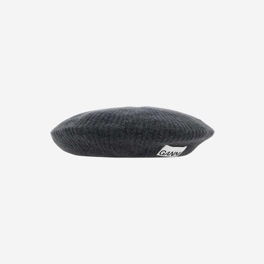 (W) Ganni Soft Wool Beret Volcanic Ash 상세 이미지 1