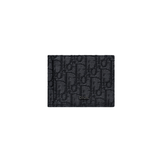 디올 지갑 빌 클립 블랙 디올 오블리크 자카드