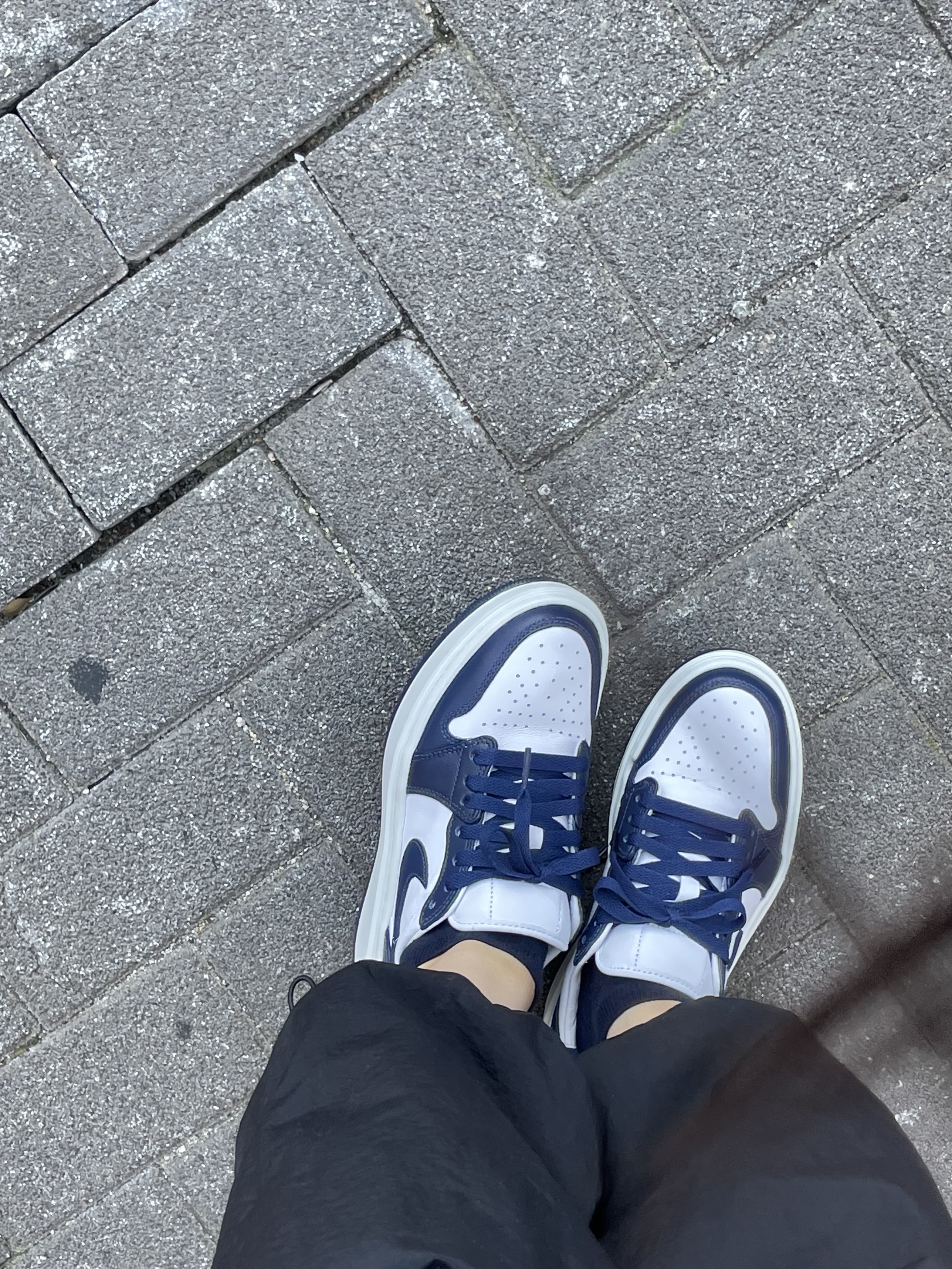 (W) Jordan 1 Elevate Low Midnight Navy 착용 스타일