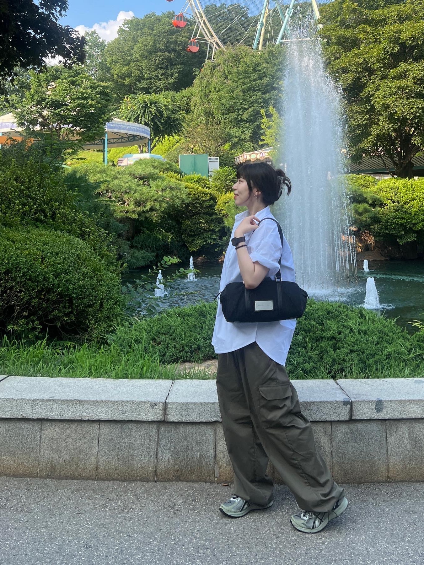 Matin Kim Sporty Tote Bag Black, Asics Jog 100 S Sheet Rock - 2E Wide 착용 스타일 - 1