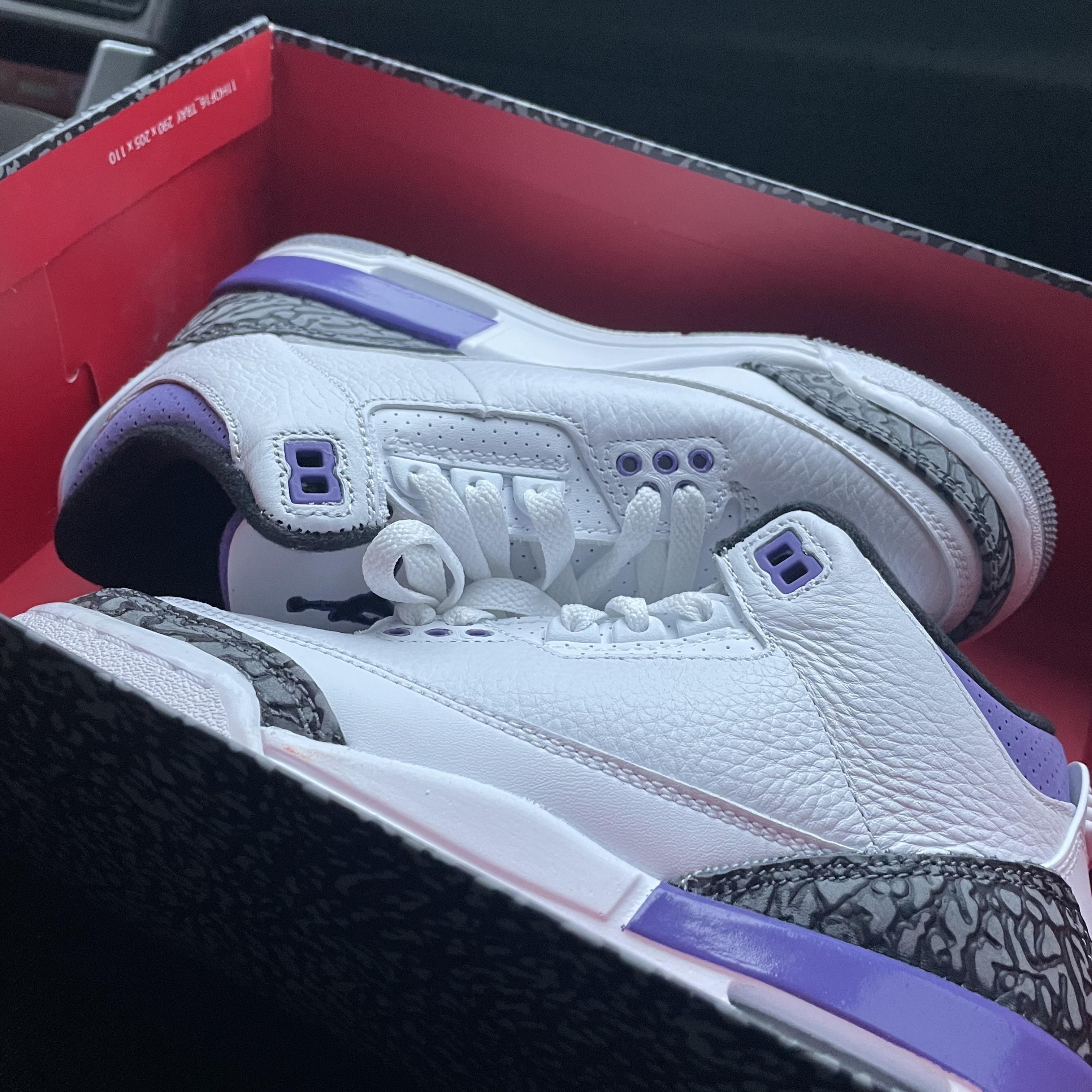 (GS) Jordan 3 Retro Dark Iris 착용 스타일 - 2