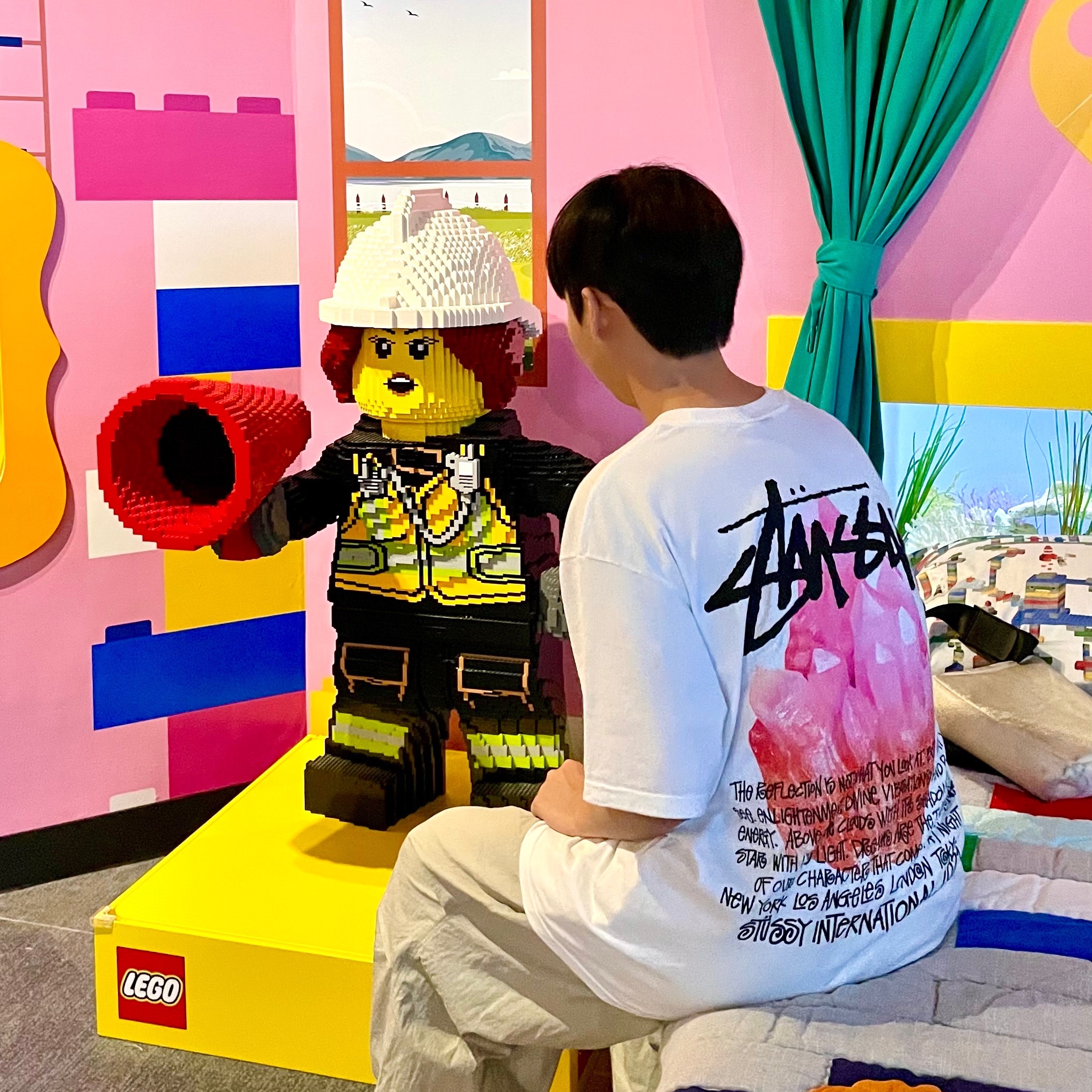 Stussy Reflection T-Shirt White 착용 스타일