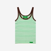 Green Butter Women Stripe Soda Sleeveless Knit Green