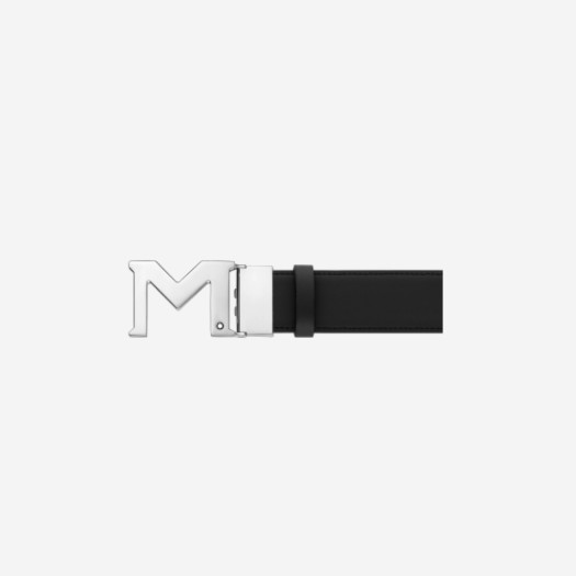 몽블랑 M 버클 35mm 리버시블 레더 벨트 블랙