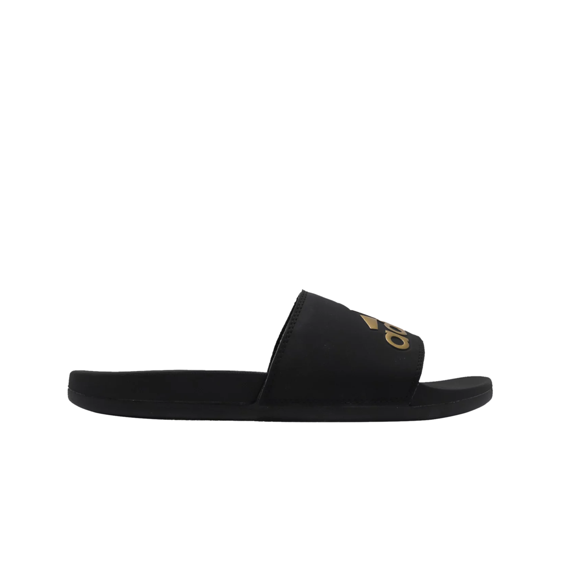 EG1850 Adidas Adilette Comfort Slide Core Black Gold Metallic