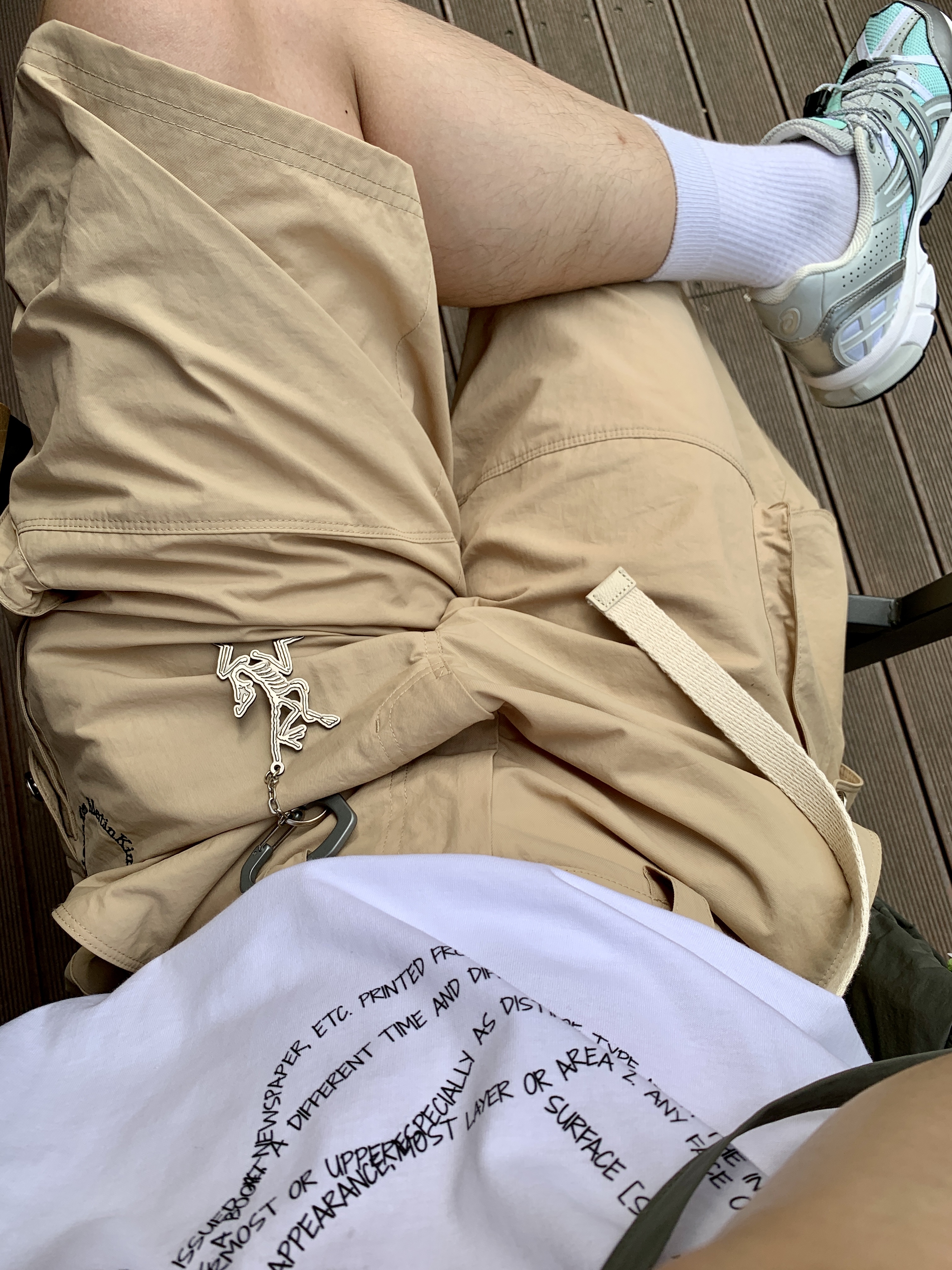 Arc'teryx Keyring Metal, (W) Asics x Matin Kim Gel-Sonoma 15-50 Oasis Green Pure Silver 착용 스타일