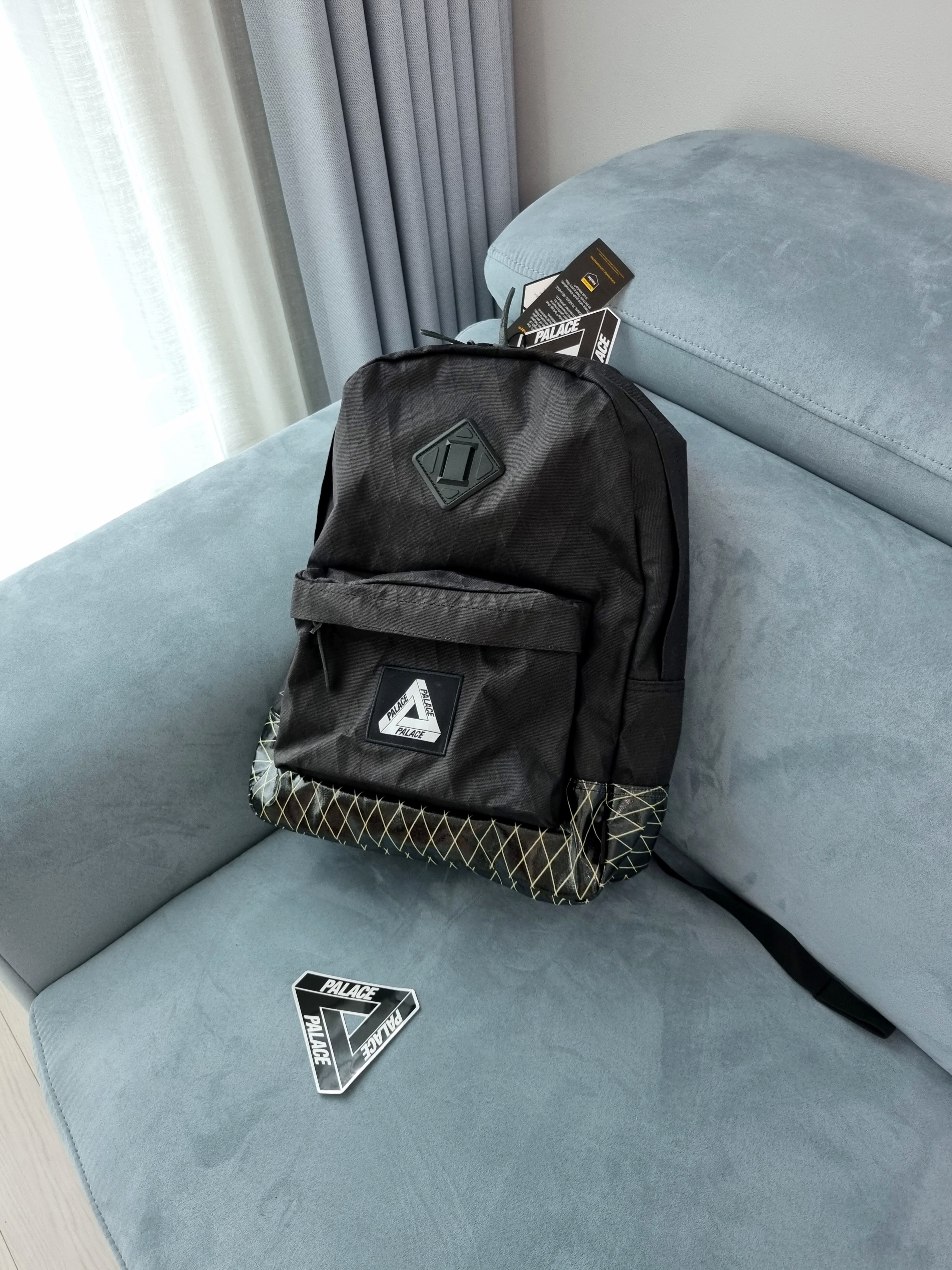 Palace X-Pac Cotton Canvas Backpack Black - 22SS 착용 스타일