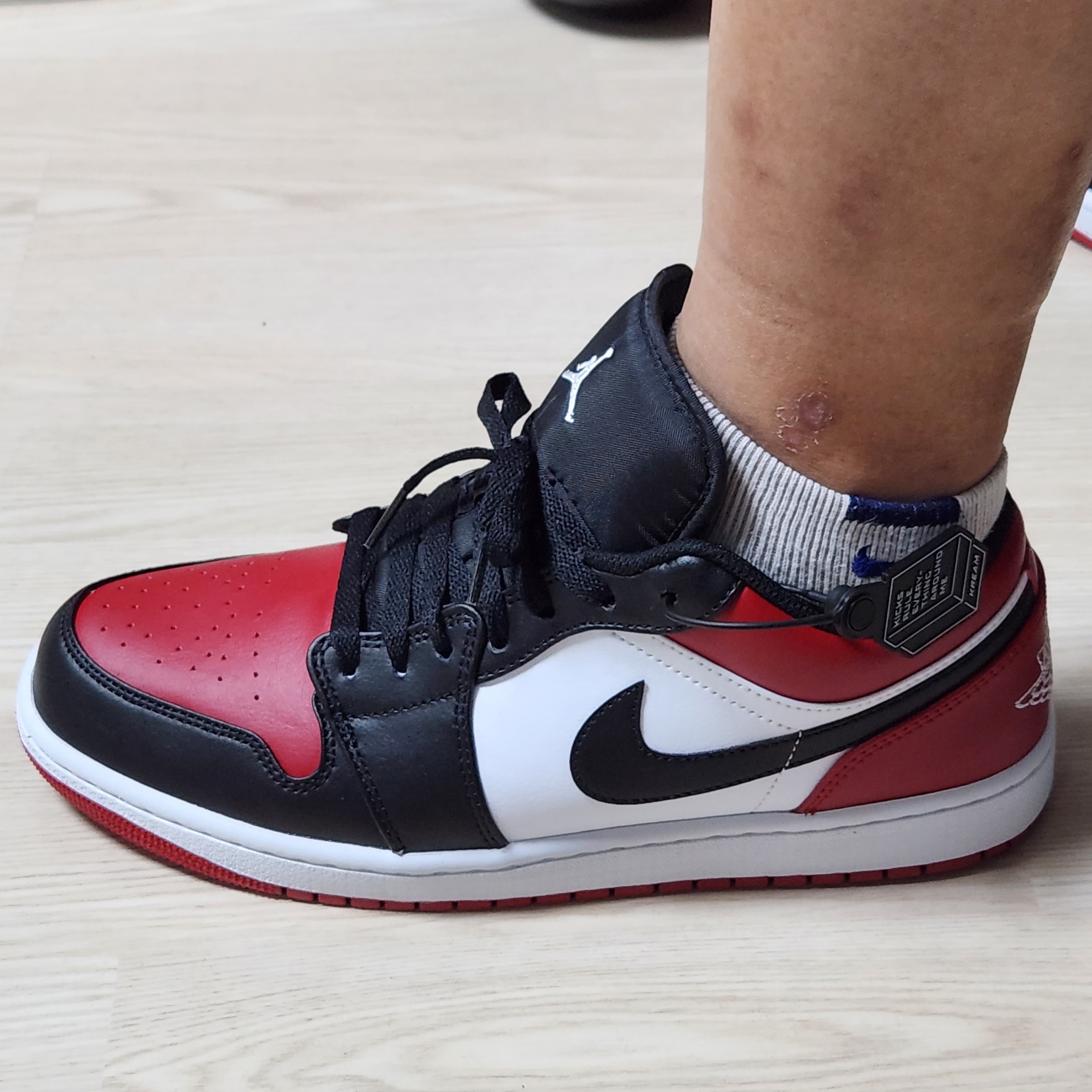 (GS) Jordan 1 Low Bred Toe 착용 스타일