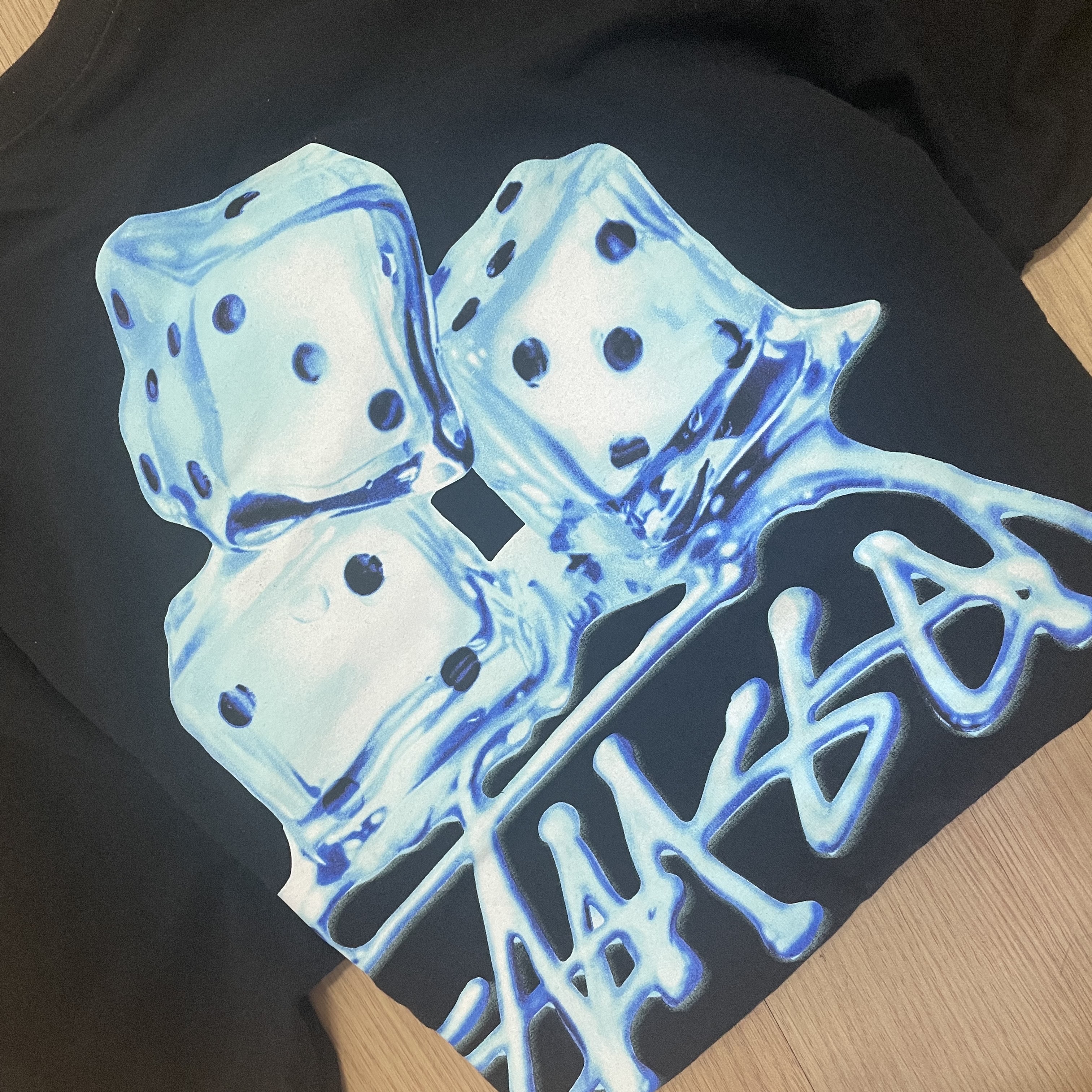 Stussy Melted T-Shirt Black 착용 스타일