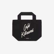 Maison Kitsune Cafe Kitsune Mini Tote Bag Black