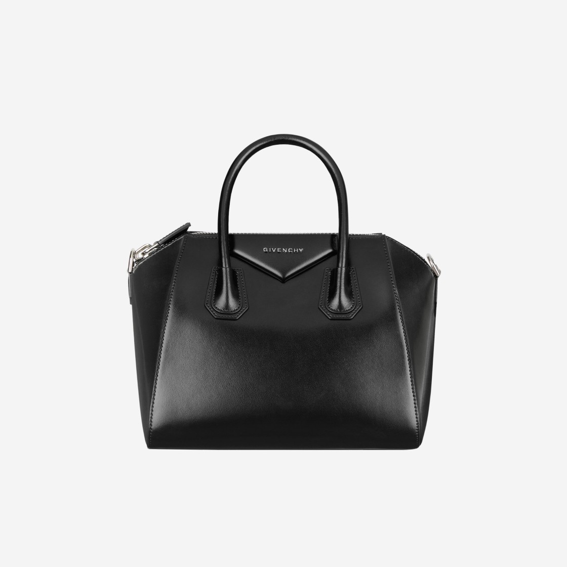 Givenchy Small Antigona Bag in Box Leather Black 상세 이미지 1