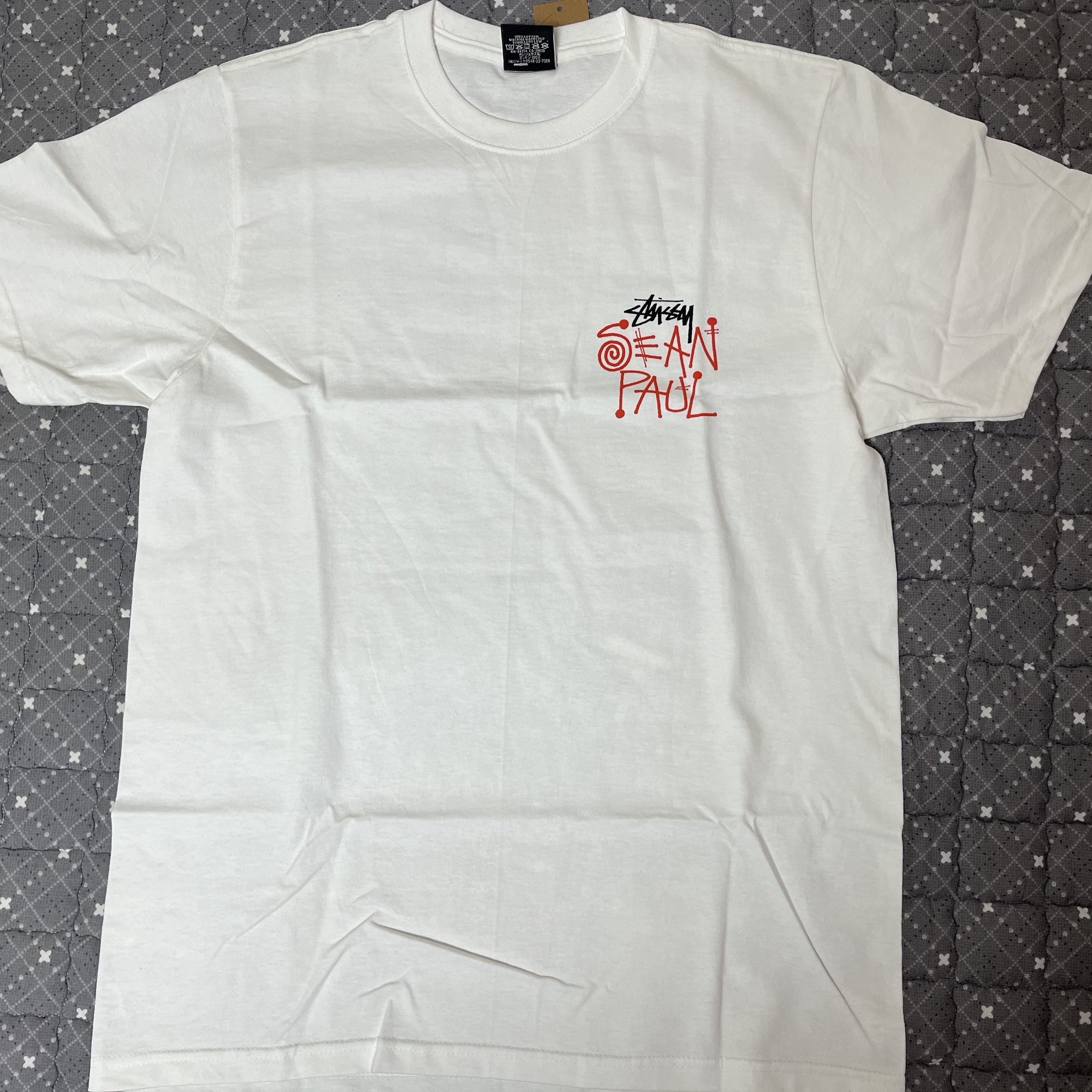 Stussy x Sean Paul T-Shirt White 착용 스타일 - 1