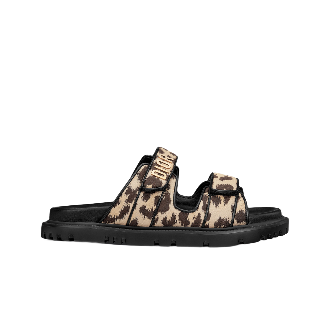 (W) 디올액트 슬라이드 베이지 멀티컬러 미짜 프린티드 테크니컬 패브릭((W) Dioract Slide Beige Multicolor Mizza Printed Technical Fabric) - 1