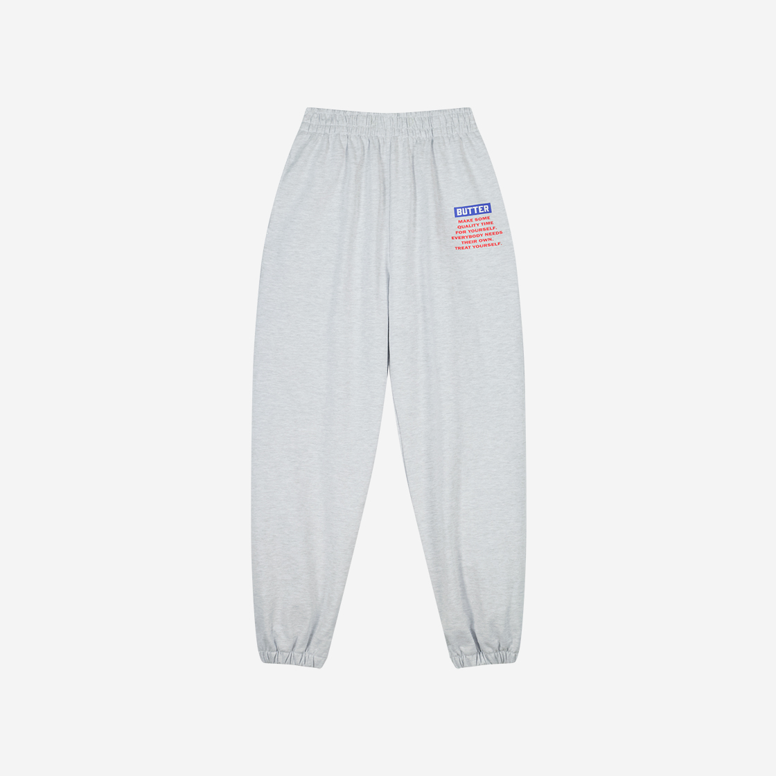 그린 버터 우먼 버터 스웻 조거 팬츠 화이트 멜란지(Green Butter Women Butter Sweat Jogger Pants Wight Melange) - 1