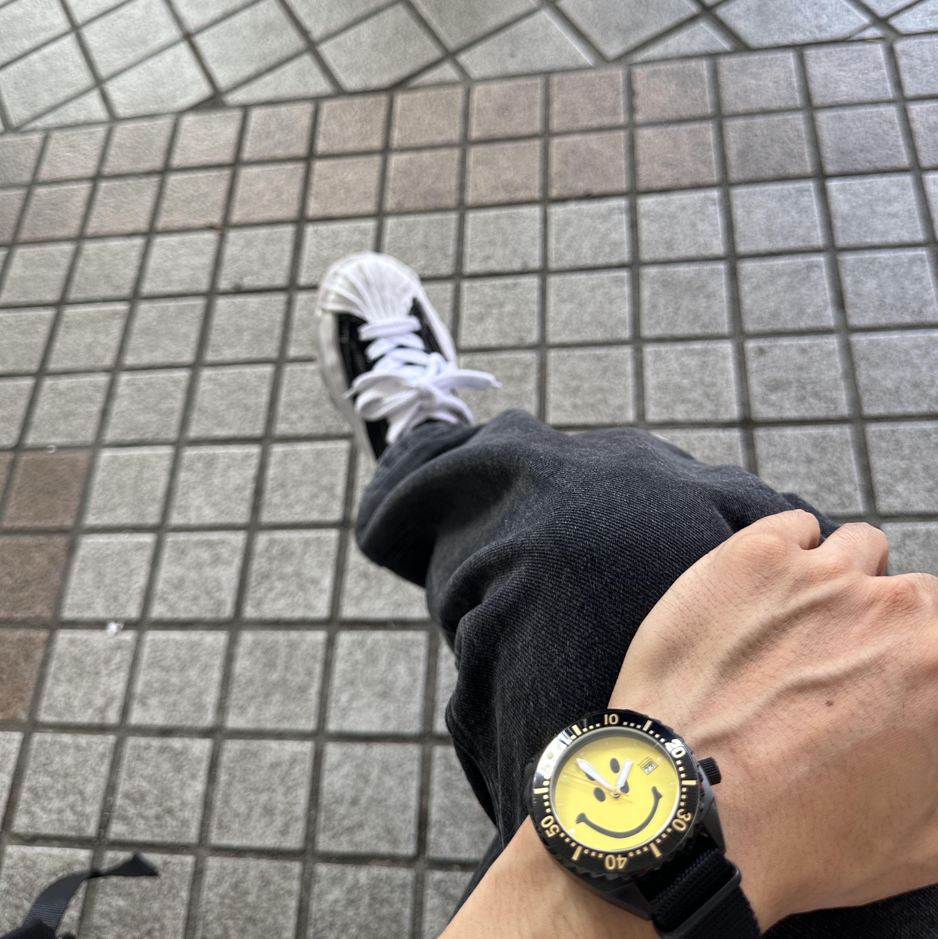 Maison Mihara Yasuhiro Blakey OG Sole Canvas Low-top Sneakers Black White 착용 스타일